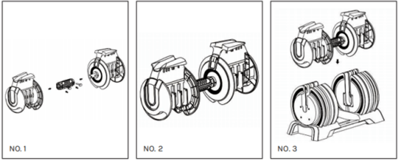 ASSEMBLE STEPS OF DUMBBELL