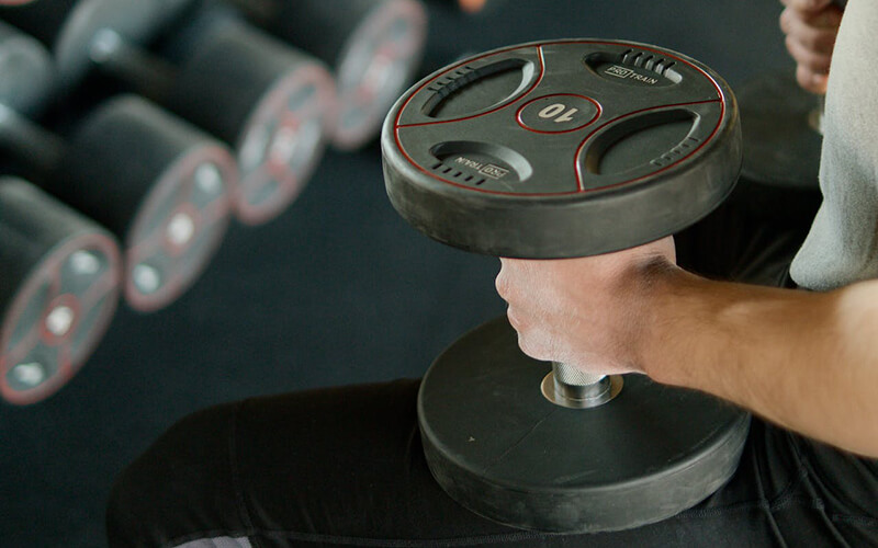 rubber-coated material dumbbell